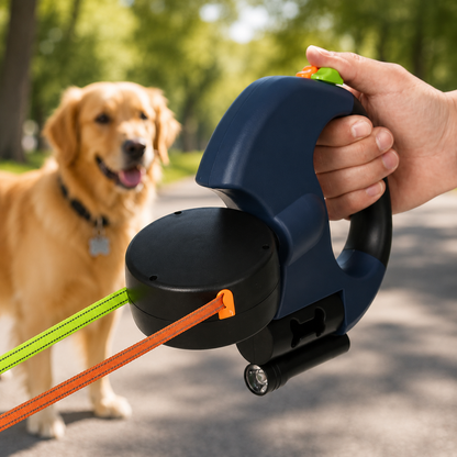 Correa retráctil doble con giro 360º | USB recargable