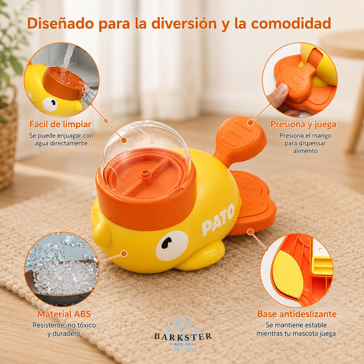 Dispensador automático de comida para perros y gatos
