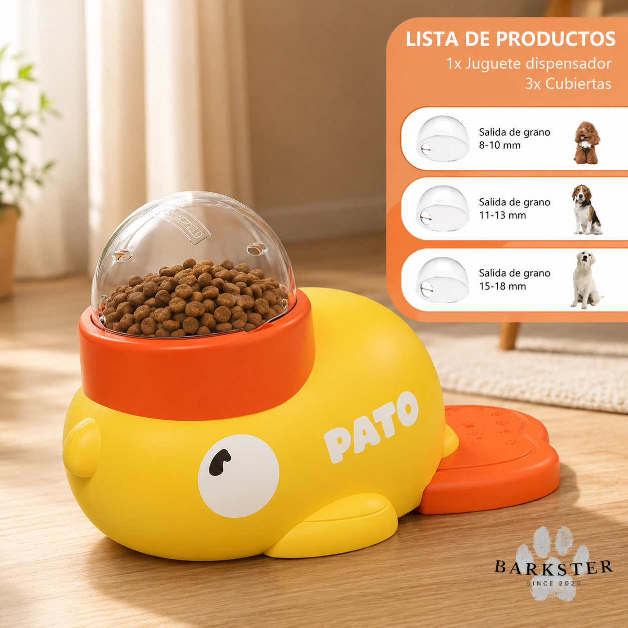 Dispensador automático de comida para perros y gatos