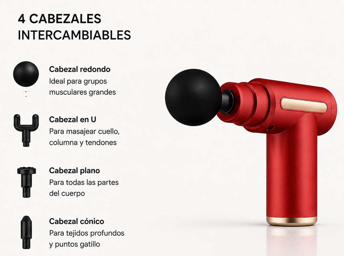 Pistola de masajes portátil