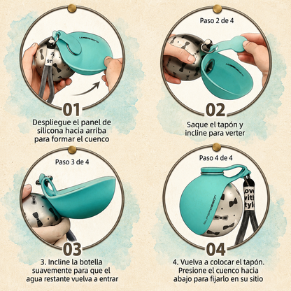 Botella de Agua Portátil 2 en 1
