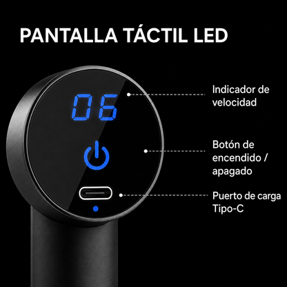 Pistola de masajes portátil
