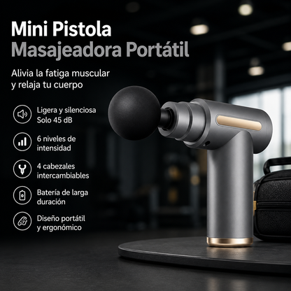 Pistola de masajes portátil