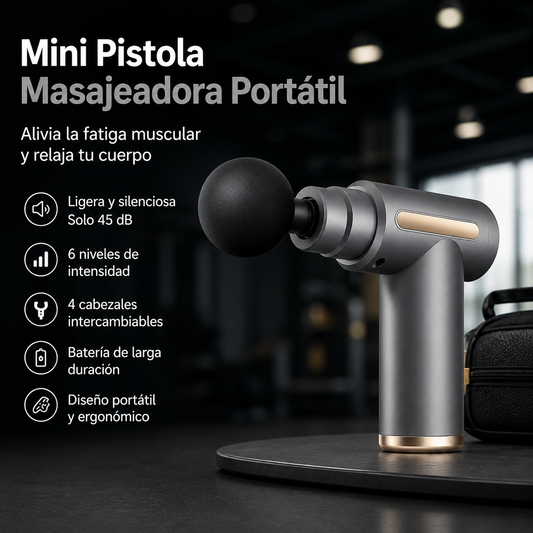 Pistola de masajes portátil