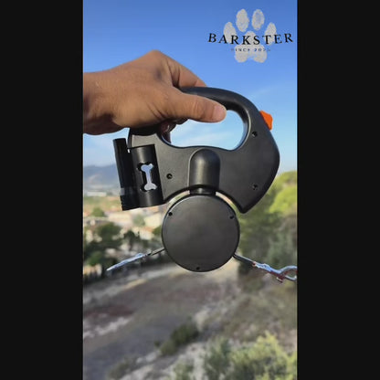 Correa retráctil doble 4 en 1 con giro 360º | USB recargable